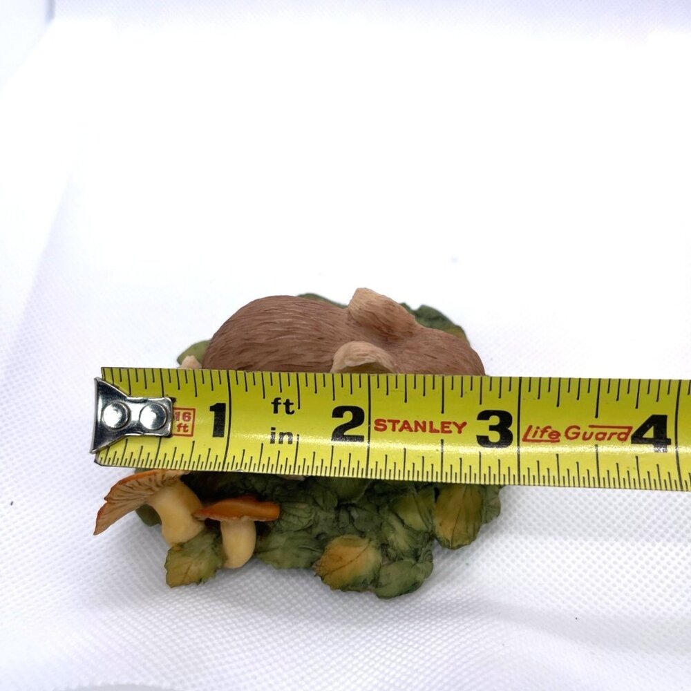 VTG Hand Painted Brown Bunny Rabbit Baby Aynsley MasterCraft Green UK England - Picture 11 of 12